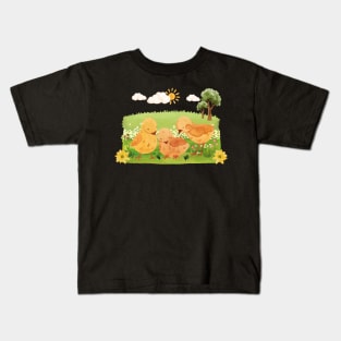 Little Chicken Family Kids T-Shirt